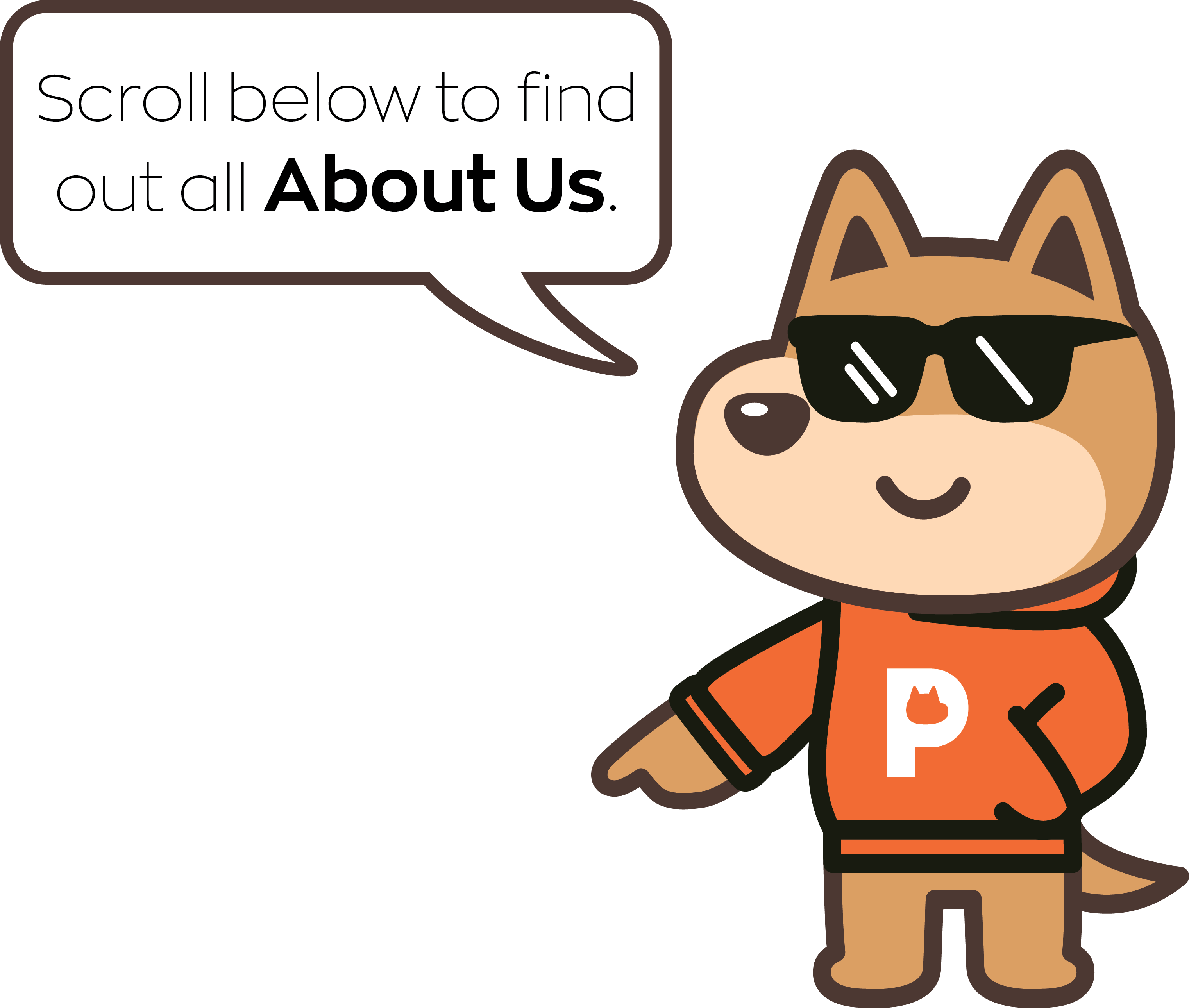 Hoodie Parky, ParkYou's mascot spokesdog in his custom orange hoodie